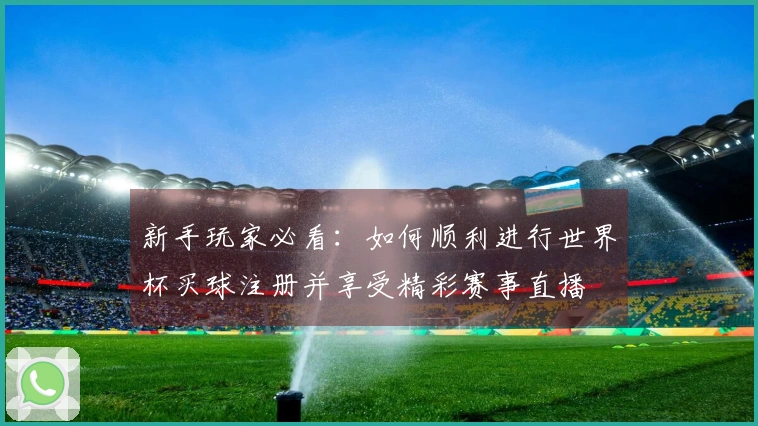 新手玩家必看：如何顺利进行世界杯买球注册并享受精彩赛事直播